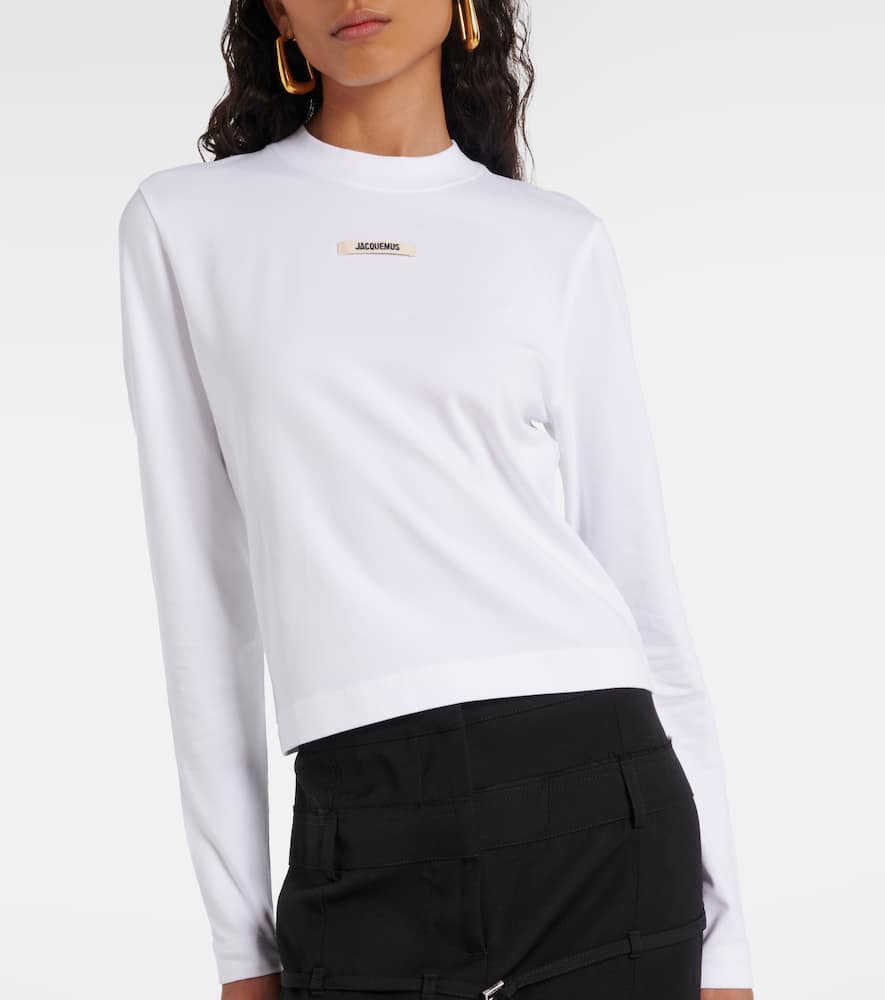 Jacquemus The Gros Grain Long-sleeved T-shirt In White