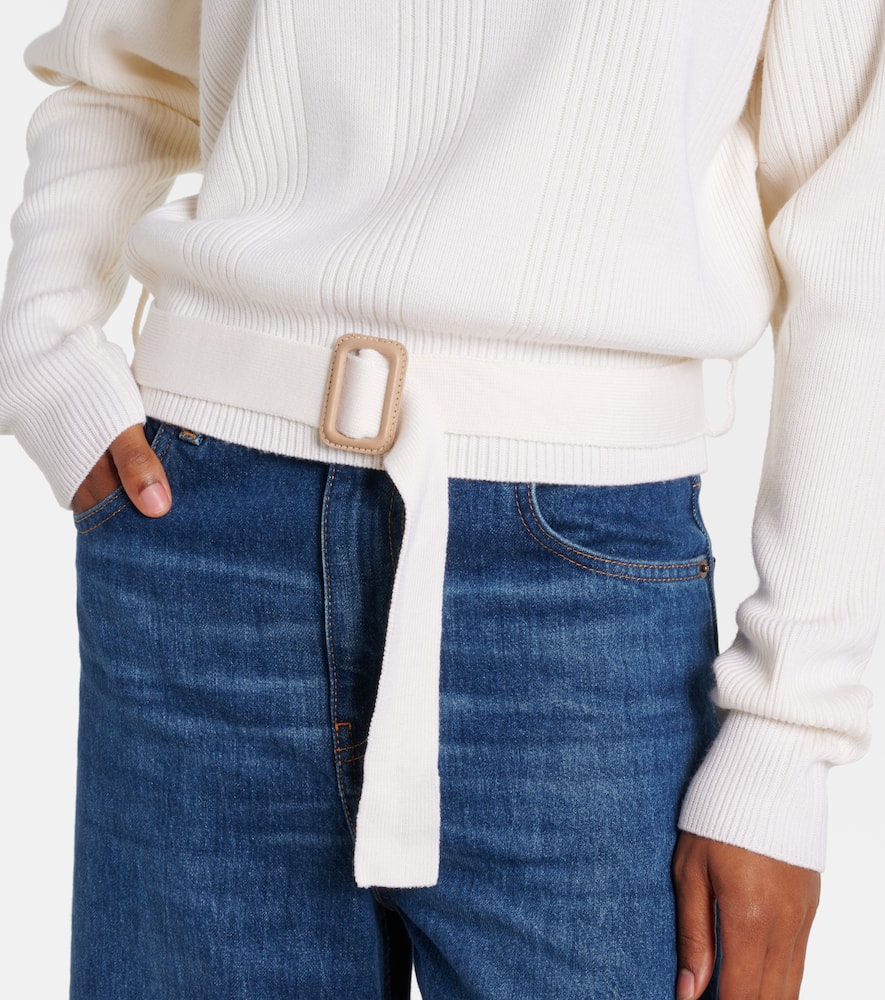 Chloé Wool-blend Sweater In White