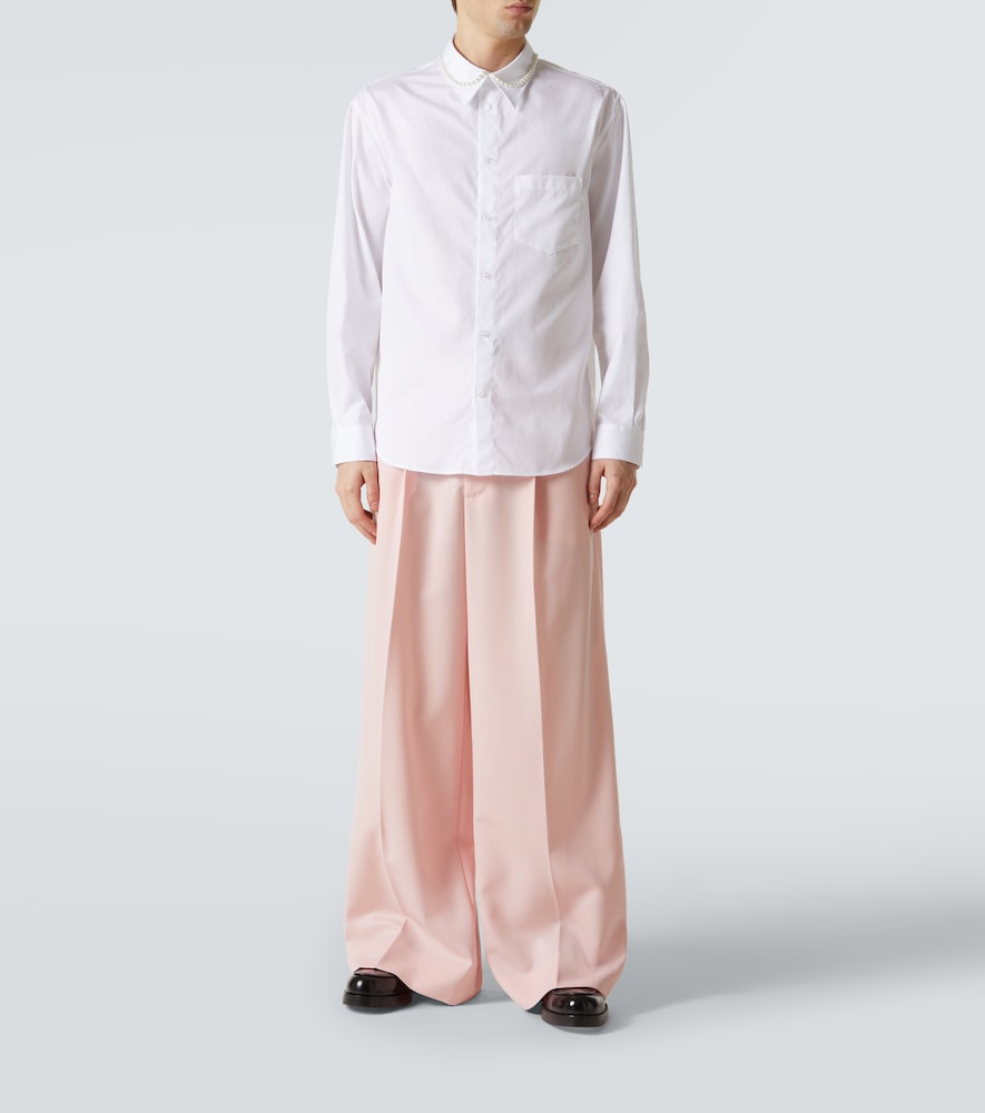  Simone Rocha Simone Rocha Hemd Aus Baumwollpopeline Mit Zierperlen 