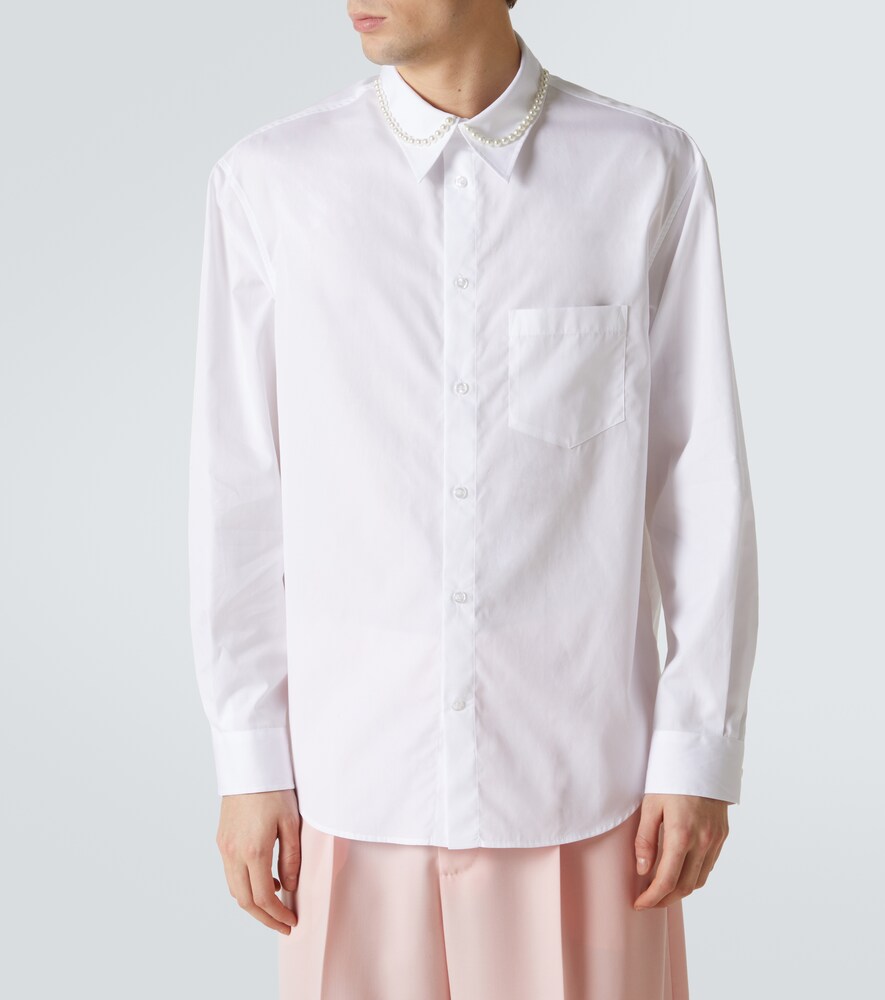  Simone Rocha Simone Rocha Hemd Aus Baumwollpopeline Mit Zierperlen 