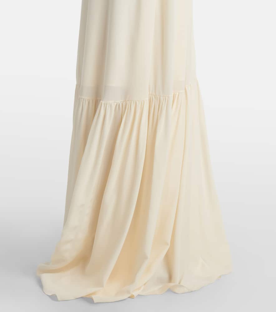 Chloé Off-white Sleeveless Maxi Dress In 115 Dusty White