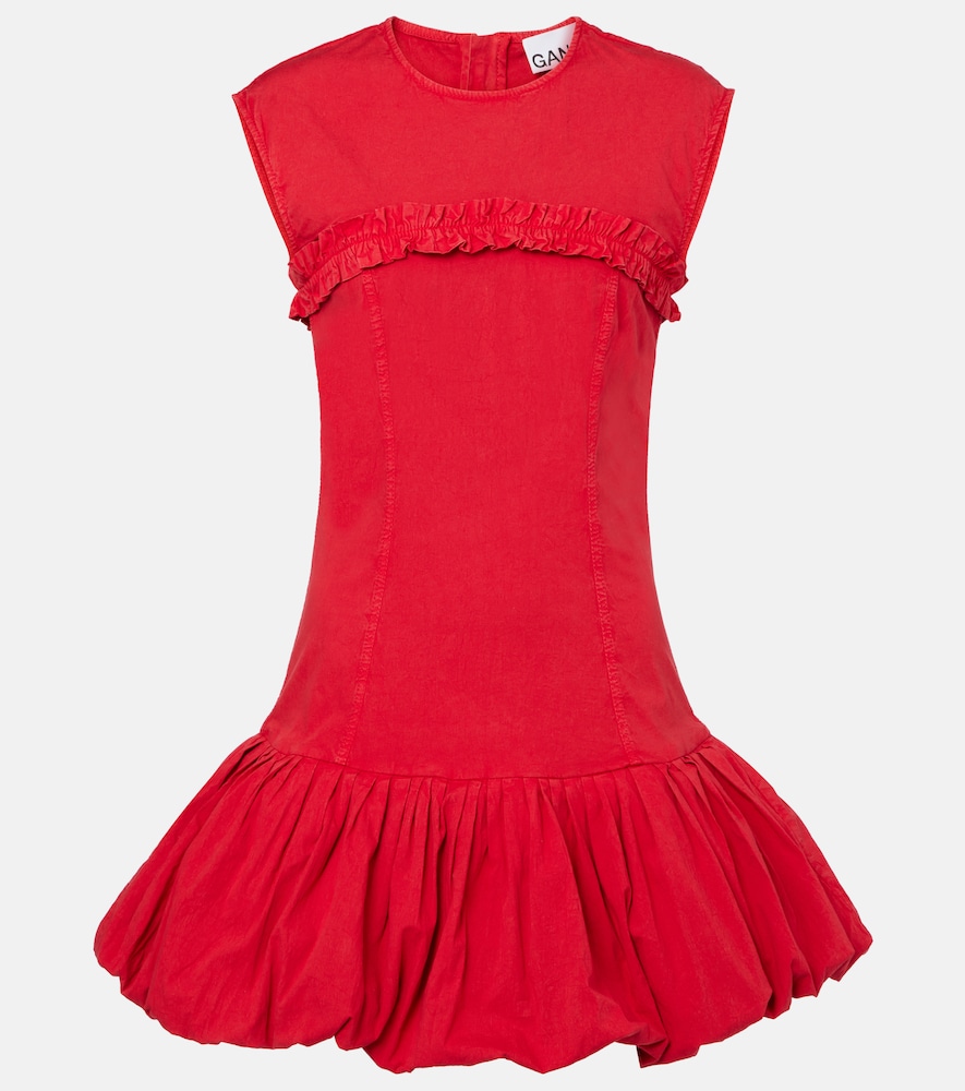 Ruffled Cotton-Blend Minidress