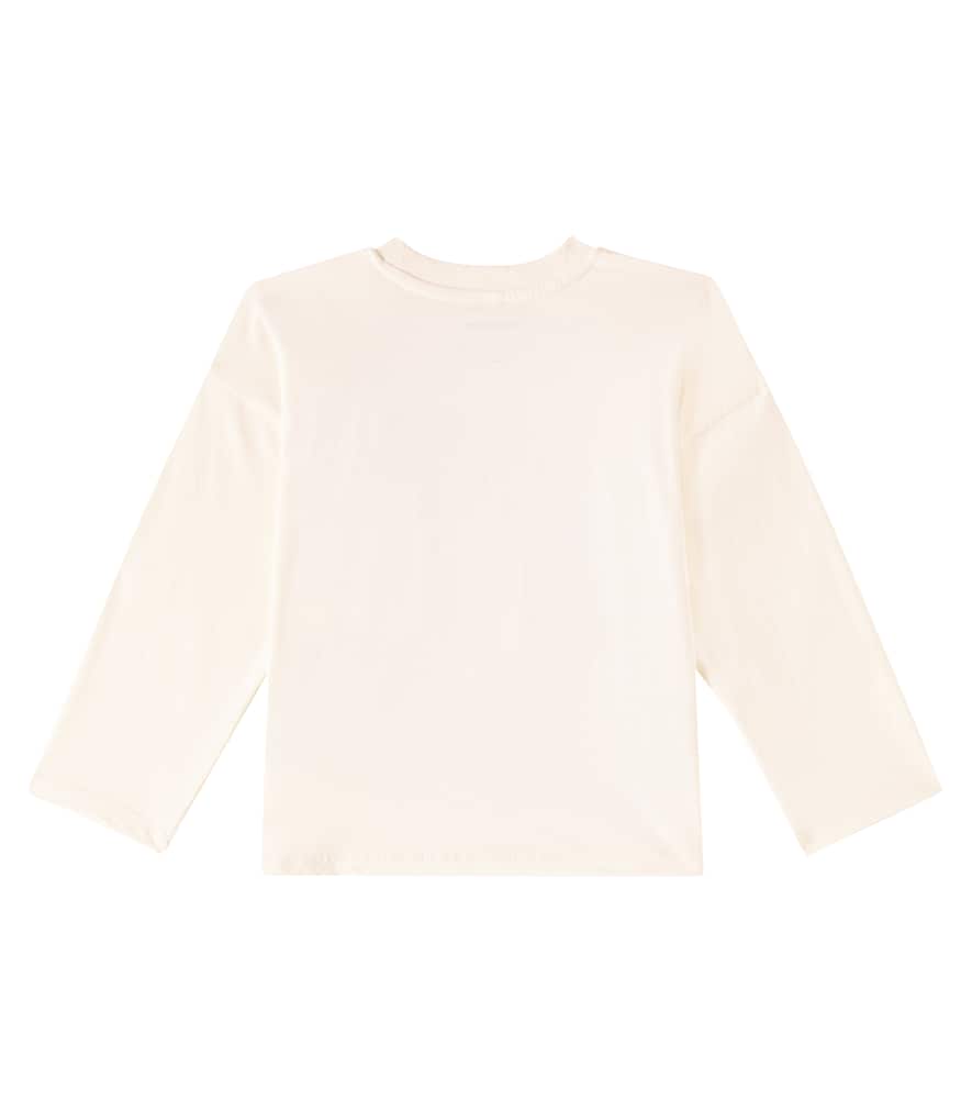 Mini Rodini Arrowed Heart Printed Cotton Jersey Hoodie In Offwhite