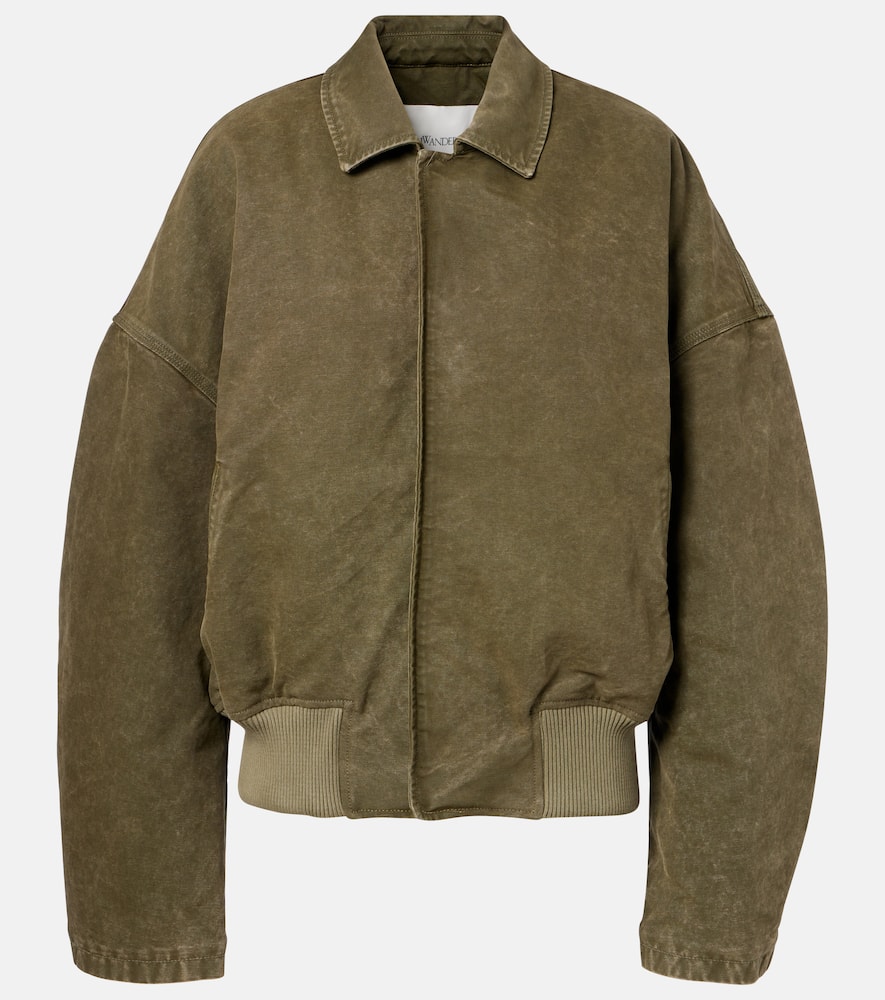 Oversized cotton bomber jacket