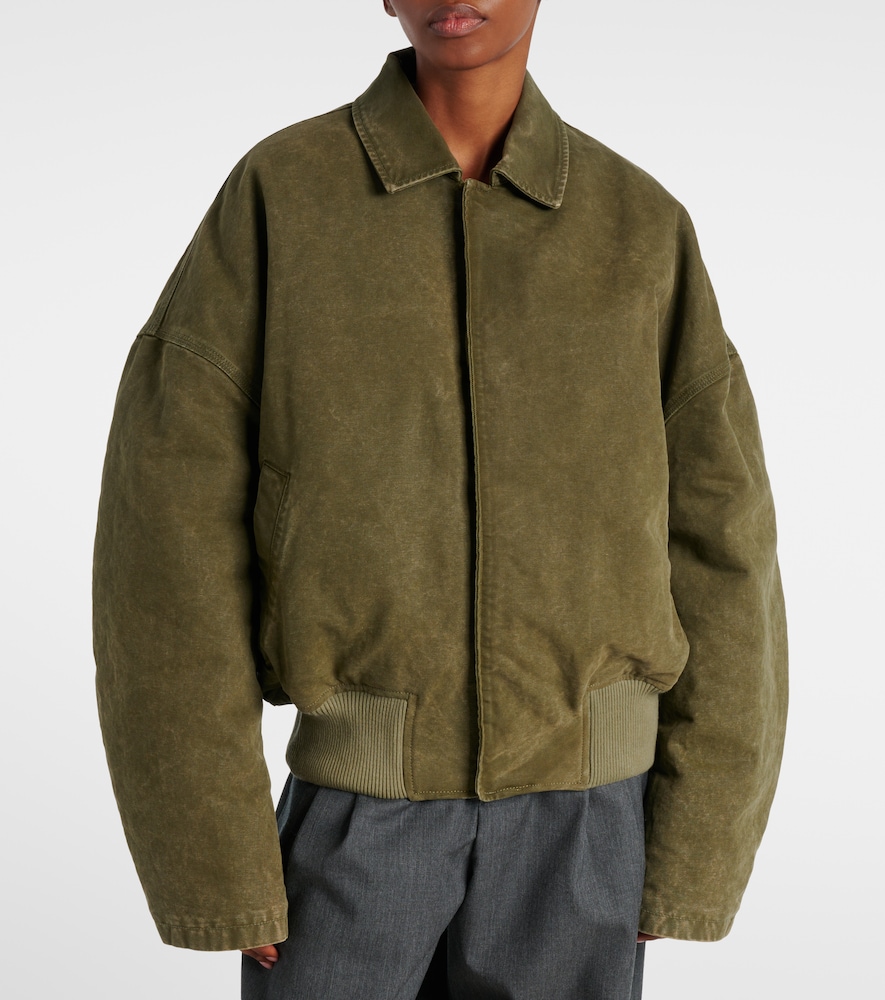 Oversized Cotton Bomber Jacket