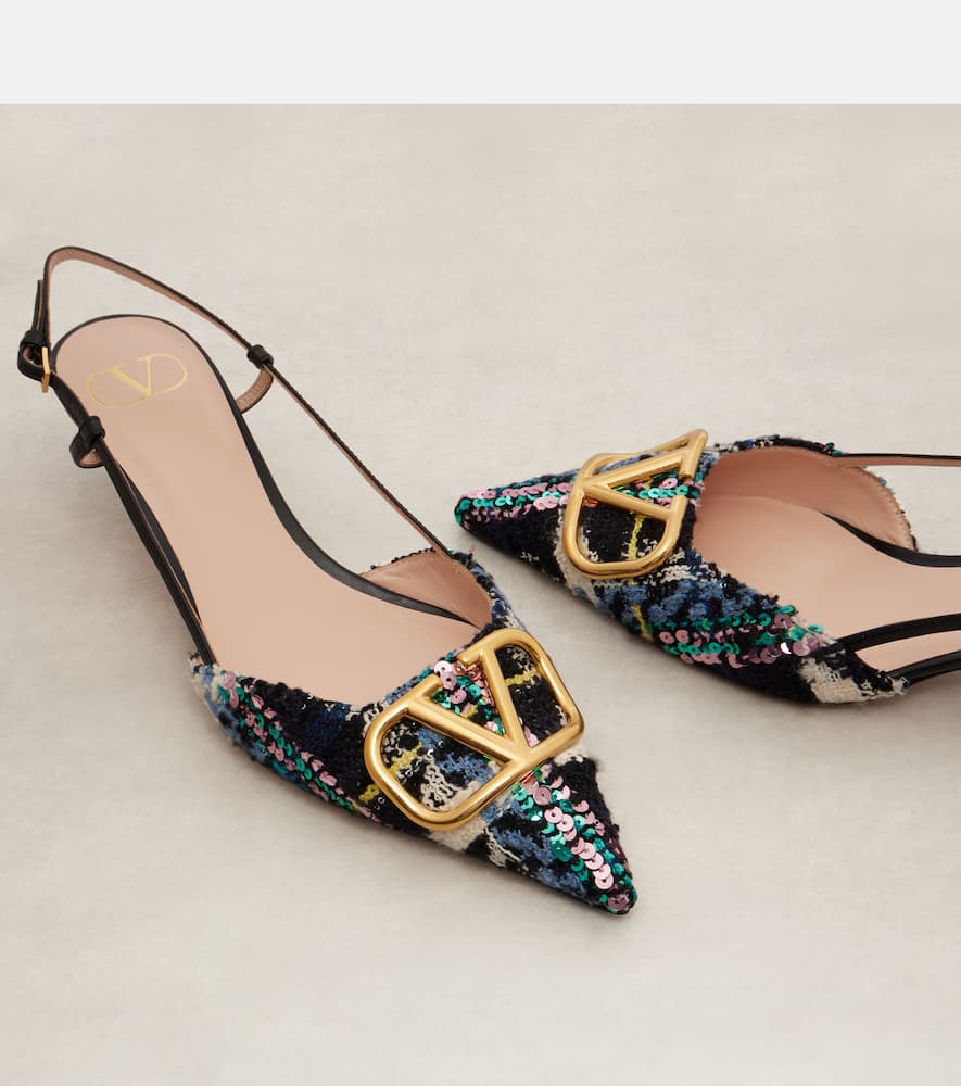 Valentino Vlogo Signature 40 Slingback Pumps In Multi