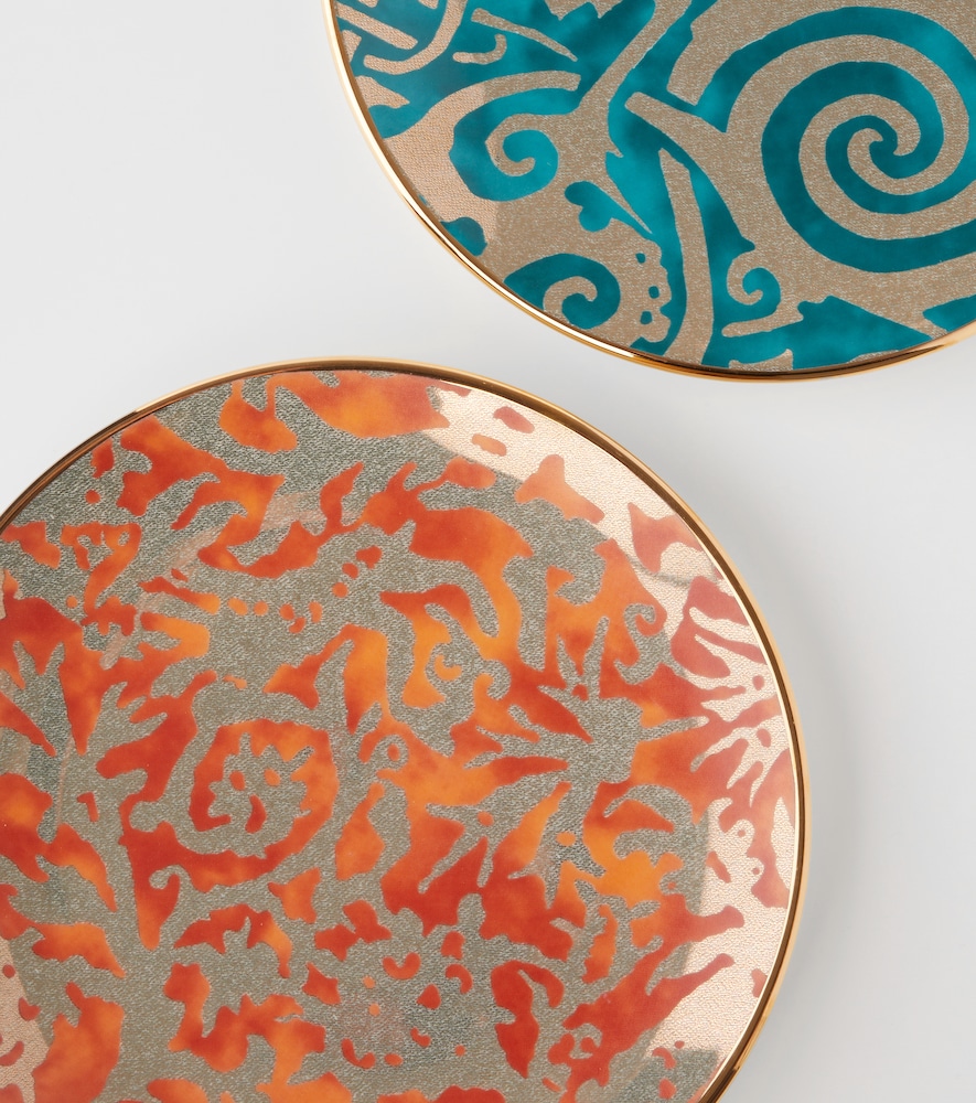  L'objet L'objet X Fortuny Set Of 4 Earthenware Dessert Plates 