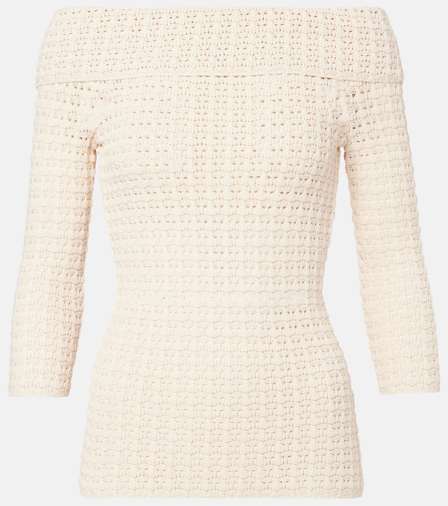 Isabel Marant Dermottega crochet off-shoulder top