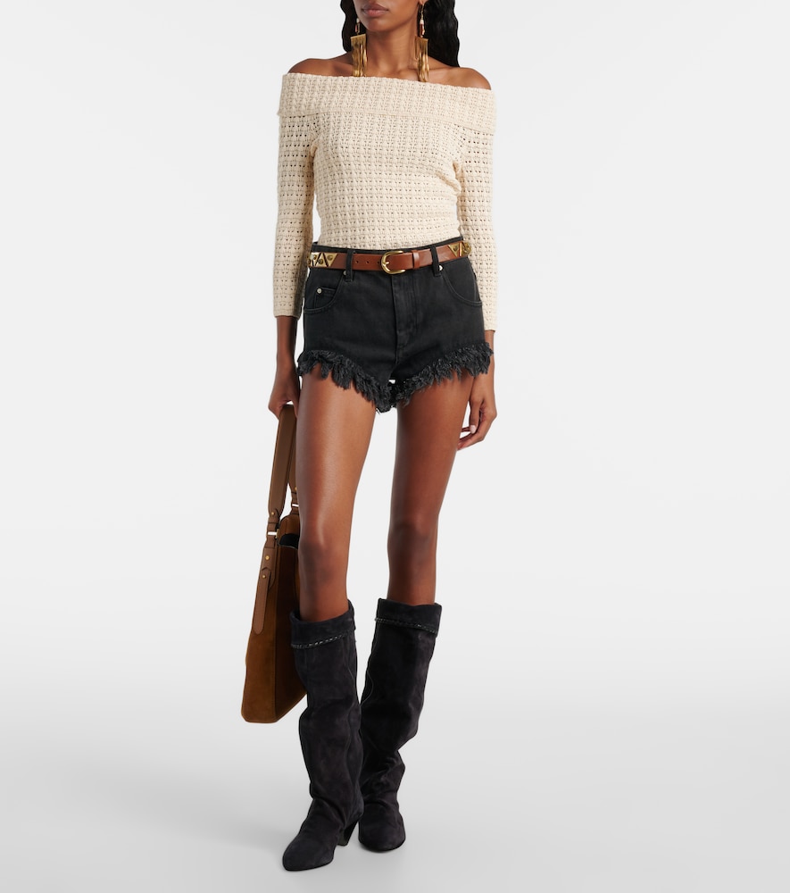  Isabel Marant Isabel Marant Off-shoulder-top Dermottega Aus Häkelstrick 