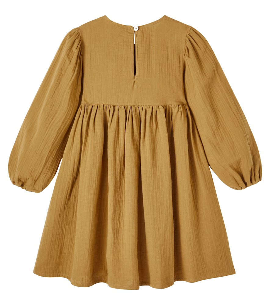 Bebe Organic Myla Crochet Cotton Dress In Brown