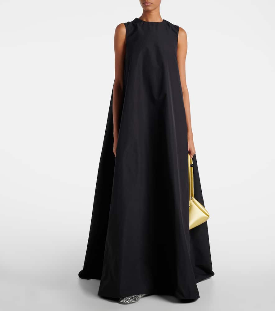 Plan C Satin Gown In Black