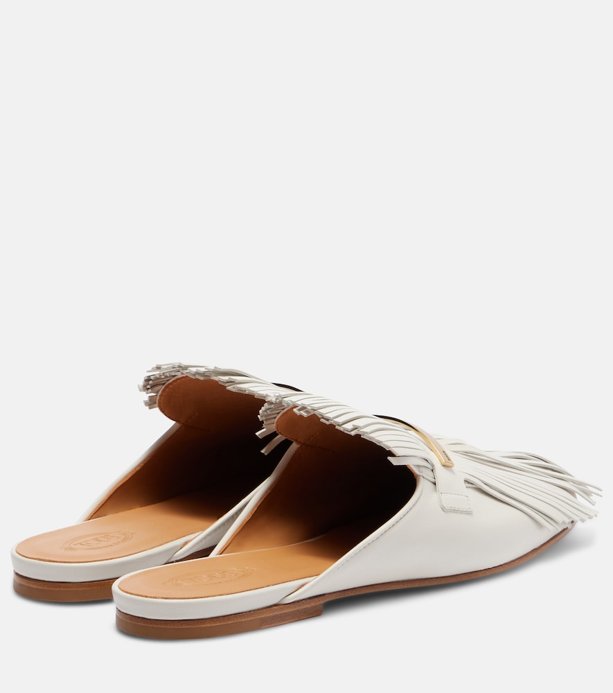  Tod's Tod's Fringed Leather Mules 