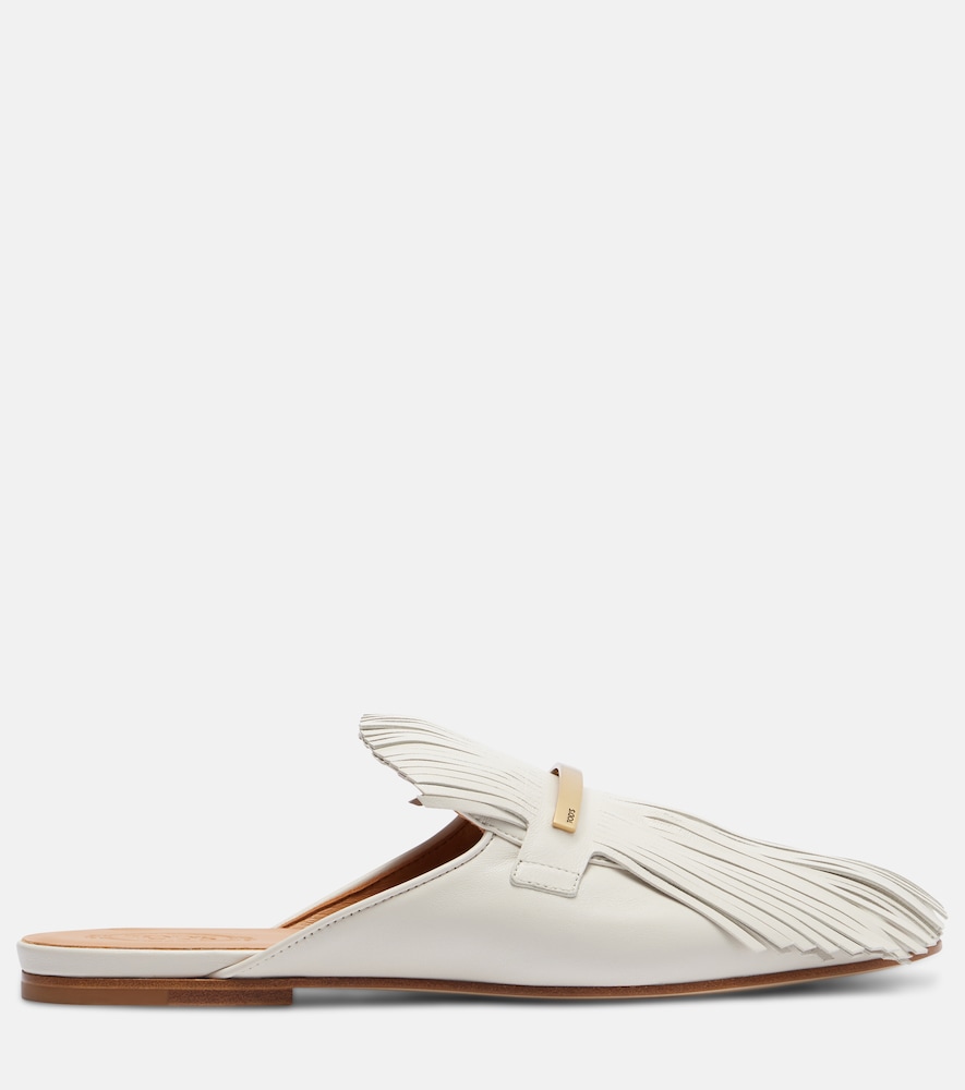  Tod's Tod's Fringed Leather Mules 