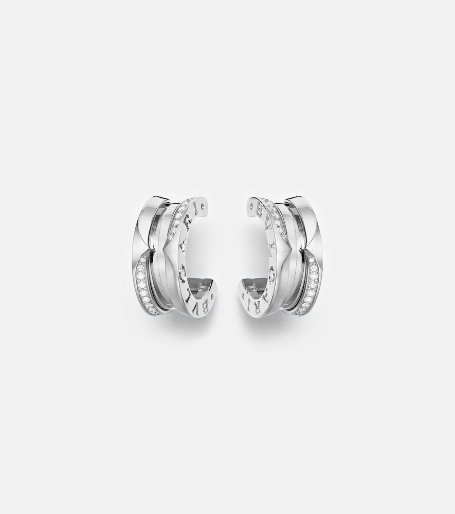 Bvlgari Boucles doreilles Bzero1 en or blanc 18 ct et diamants 6200 €