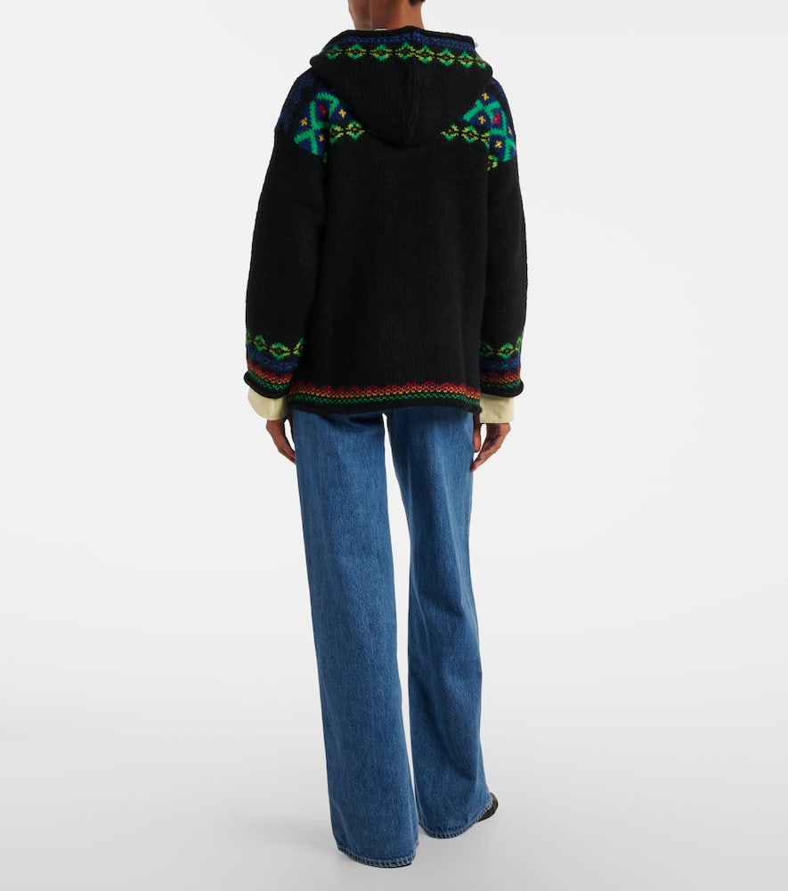 Polo Ralph Lauren Hooded Wool Sweater In Multi