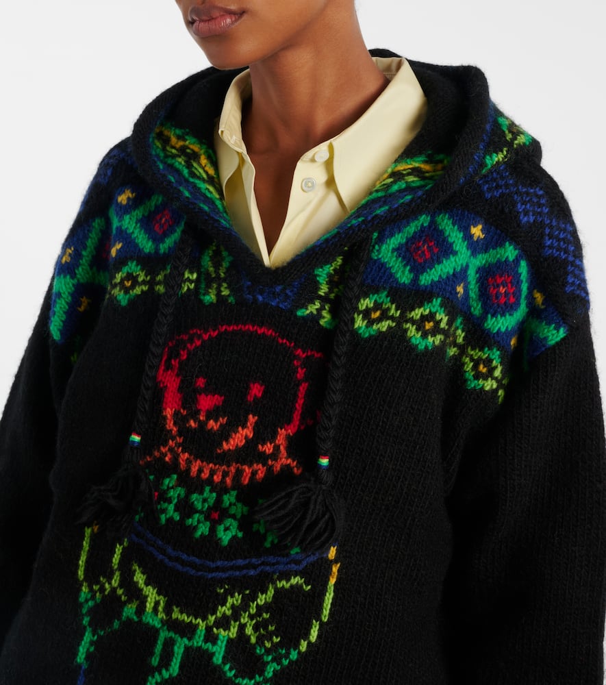 Polo Ralph Lauren Hooded Wool Sweater In Multi