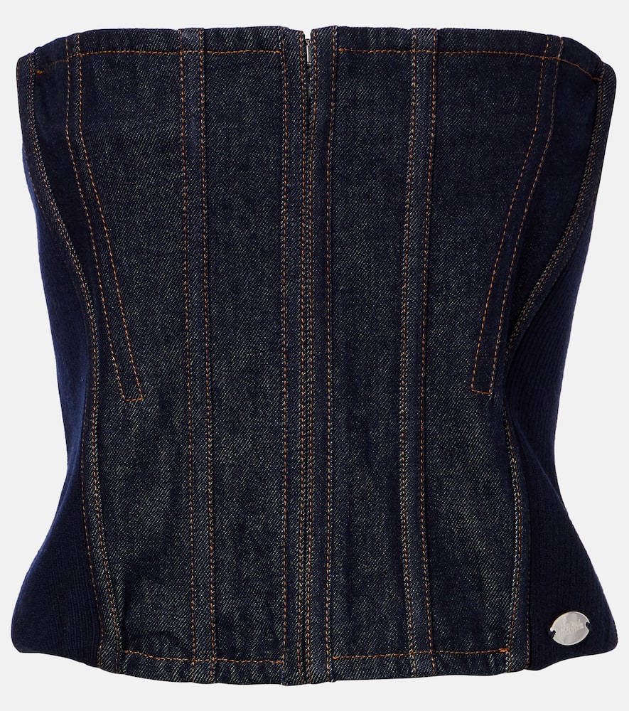 Jean Paul Gaultier Denim Corset In Blue