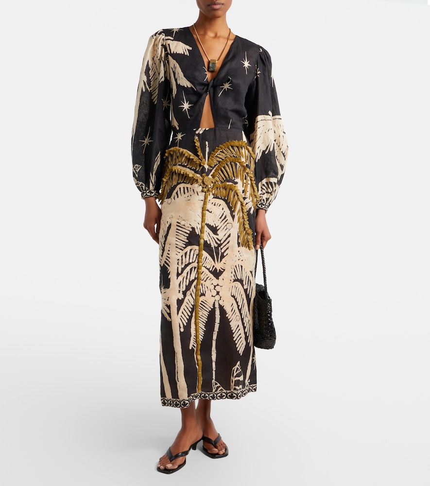 Johanna Ortiz Linen maxi dress
