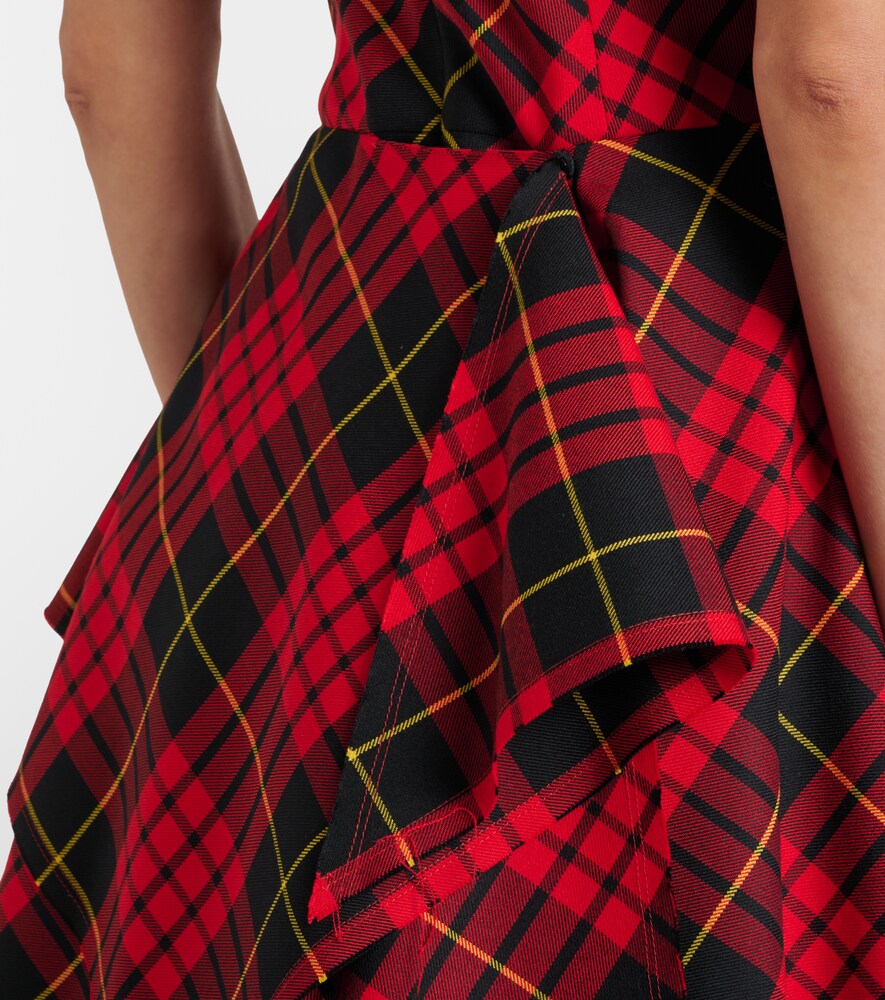  Mcqueen Mcqueen Macqueen Tartan Asymmetric Minidress 