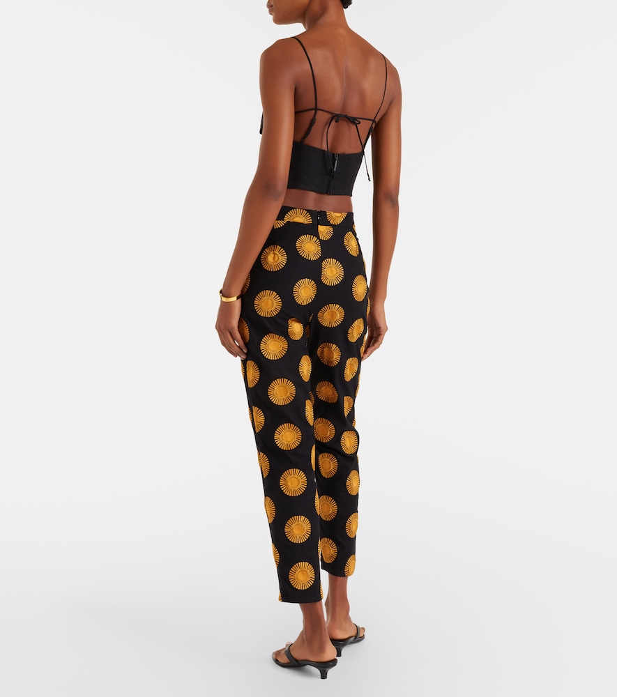  Cala De La Cruz Cala De La Cruz Imperia Cutout Linen Crop Top 
