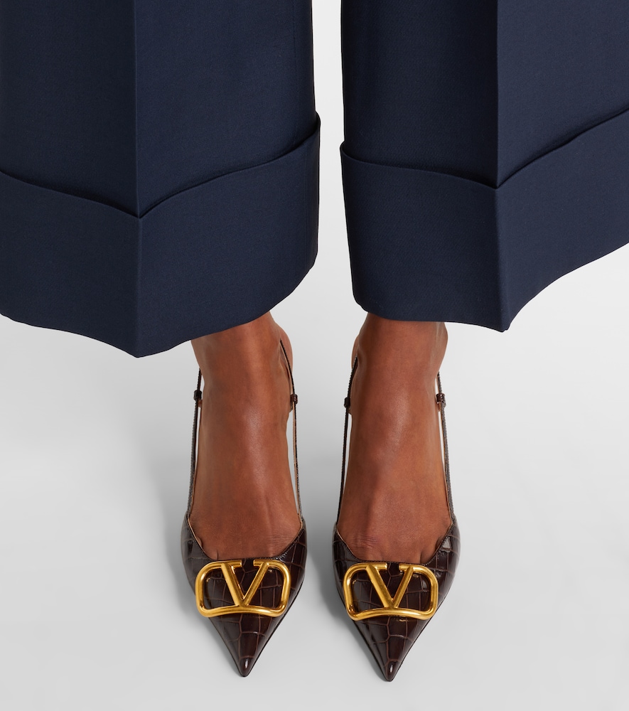 Valentino Garavani VLogo 80 leather slingback pumps