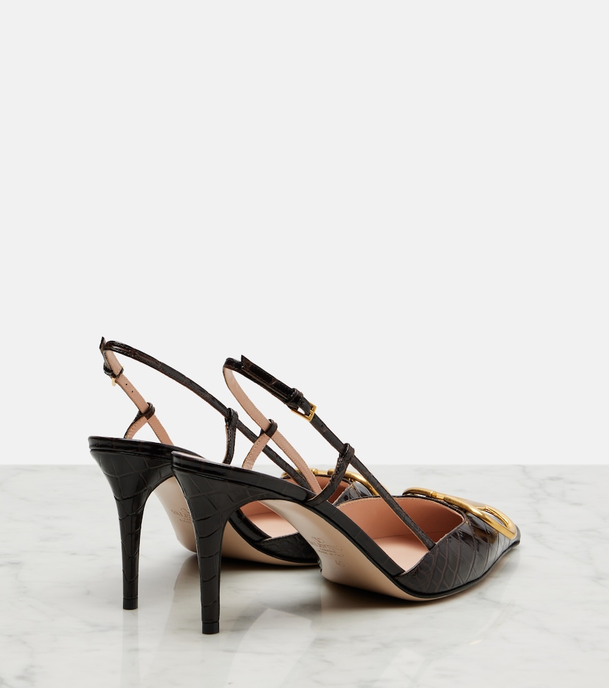  Valentino Garavani Valentino Garavani Slingback-pumps Vlogo 80 Aus Leder 