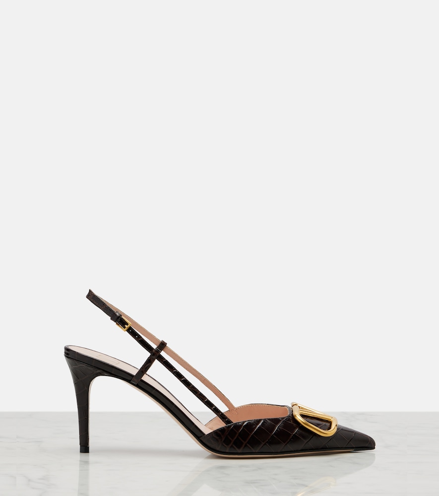  Valentino Garavani Valentino Garavani Slingback-pumps Vlogo 80 Aus Leder 
