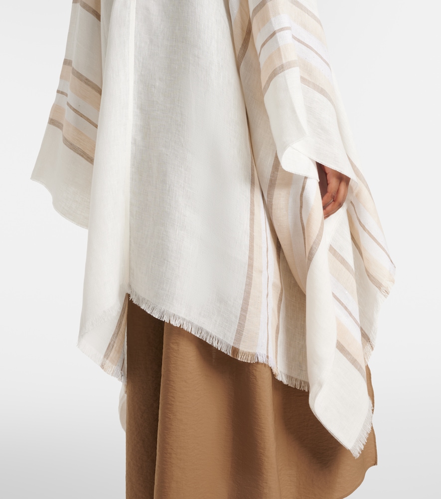  Brunello Cucinelli Brunello Cucinelli Poncho Aus Leinen, Kaschmir Und Seide 