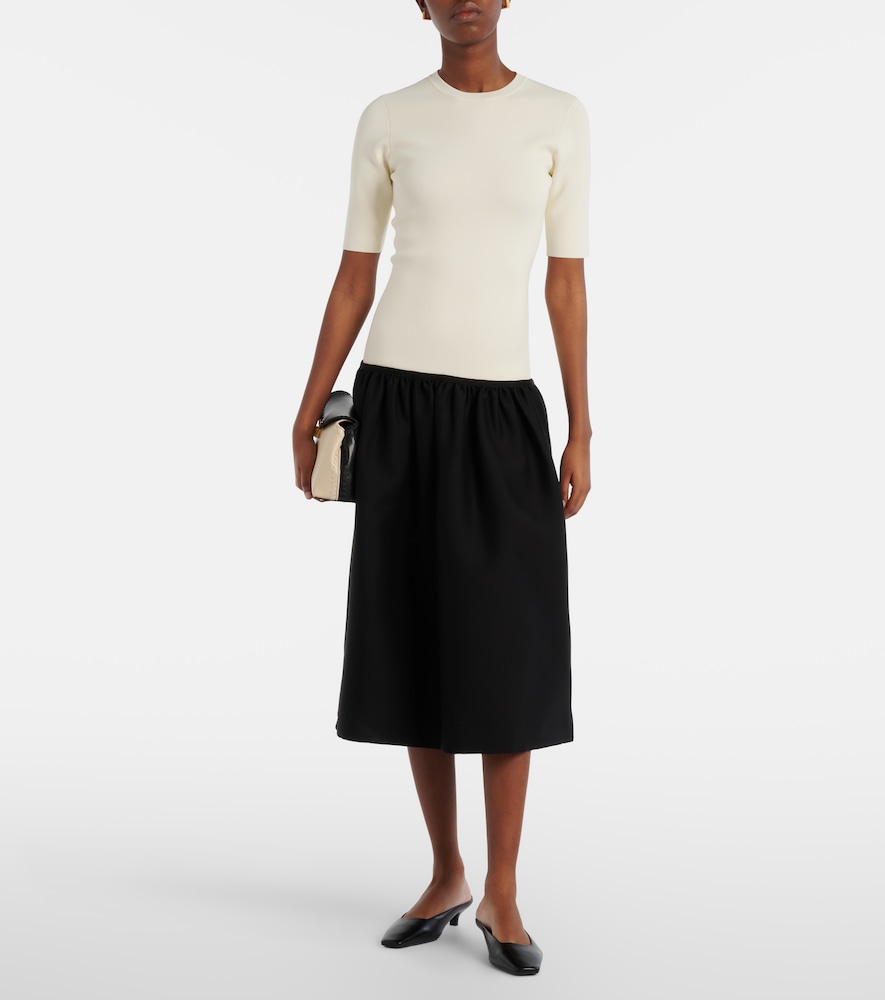  Toteme Toteme Midikleid Aus Wolle Und Seide 