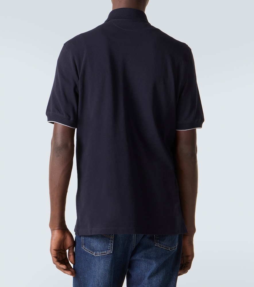  Brunello Cucinelli Brunello Cucinelli Besticktes Polohemd Aus Baumwoll-piqué 