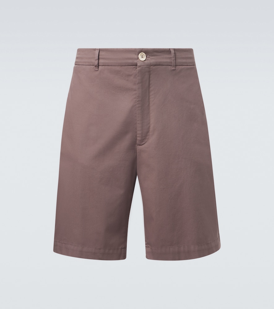 Brunello Cucinelli Men's Brown Cotton-Blend Bermuda Shorts Uk Size 32