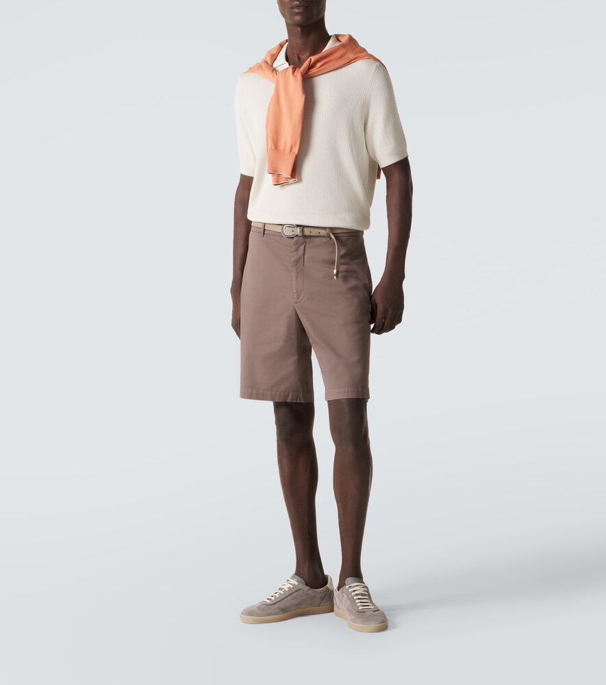  Brunello Cucinelli Brunello Cucinelli Cotton-blend Bermuda Shorts 