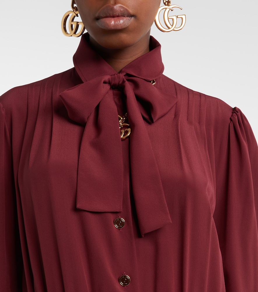  Gucci Gucci Midikleid Aus Crêpe De Chine Aus Seide 