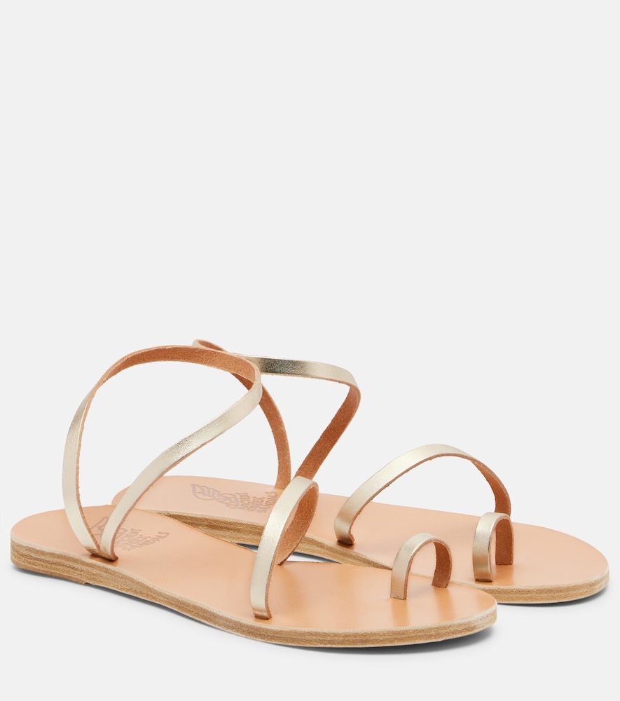 Ancient Greek Sandals Metallic leather sandals