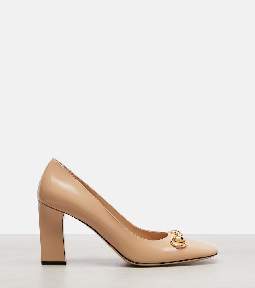  Gucci Gucci Signora Horsebit Leather Pumps 