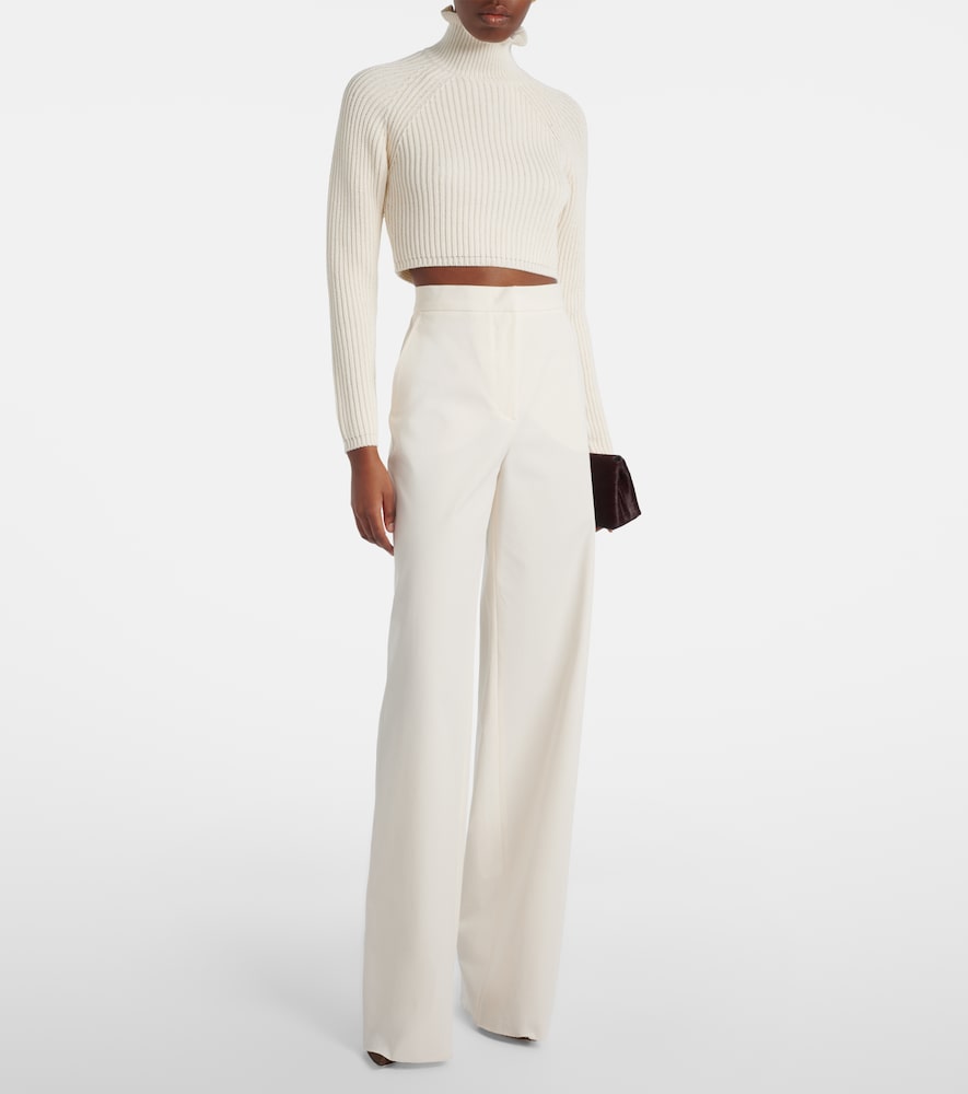  Max Mara Max Mara Cropped-pullover Campo Aus Rippstrick 