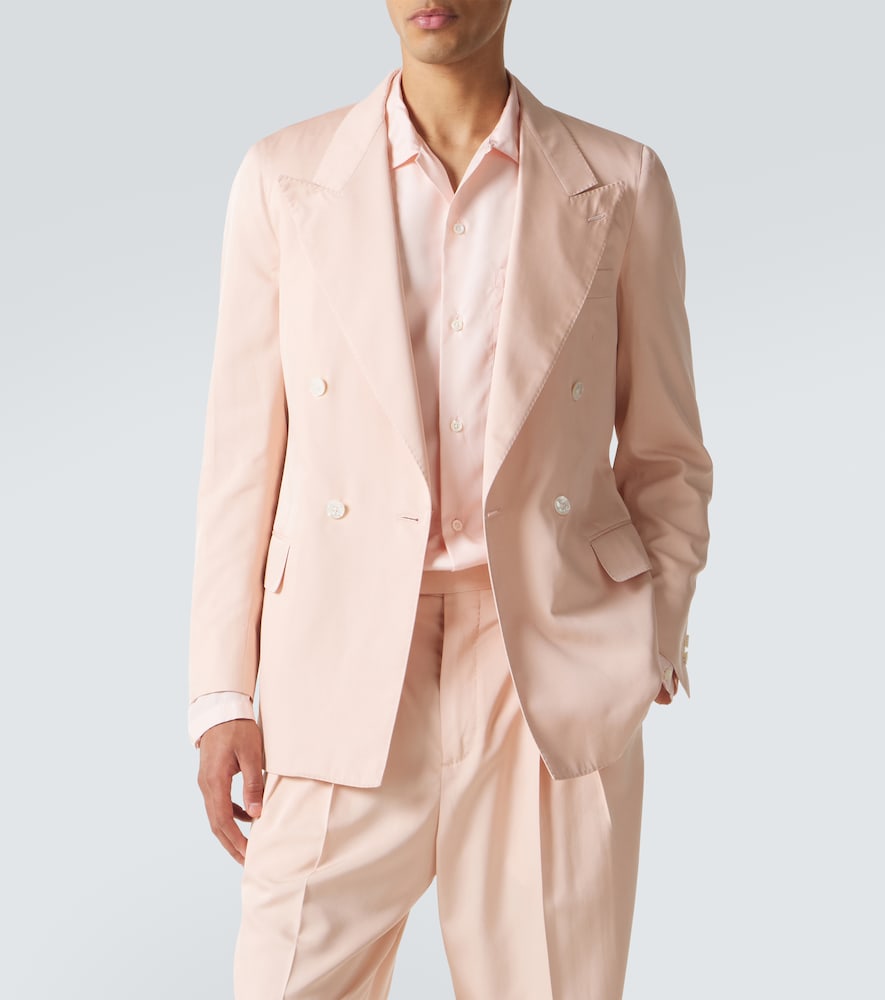  Umit Benan Umit Benan Richard Double-breasted Silk Blazer 