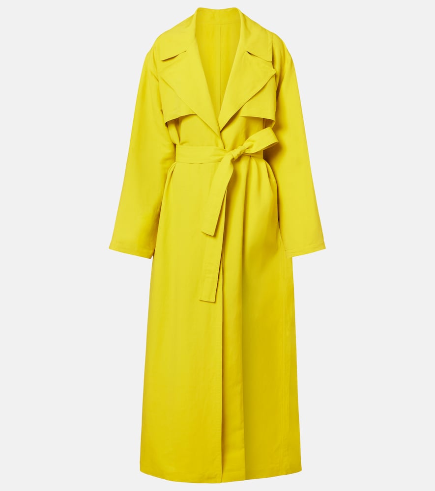 Alaia Donna Ala簿A Trench Oversize In Popeline Giallo It Taglia 44- Mytheresa