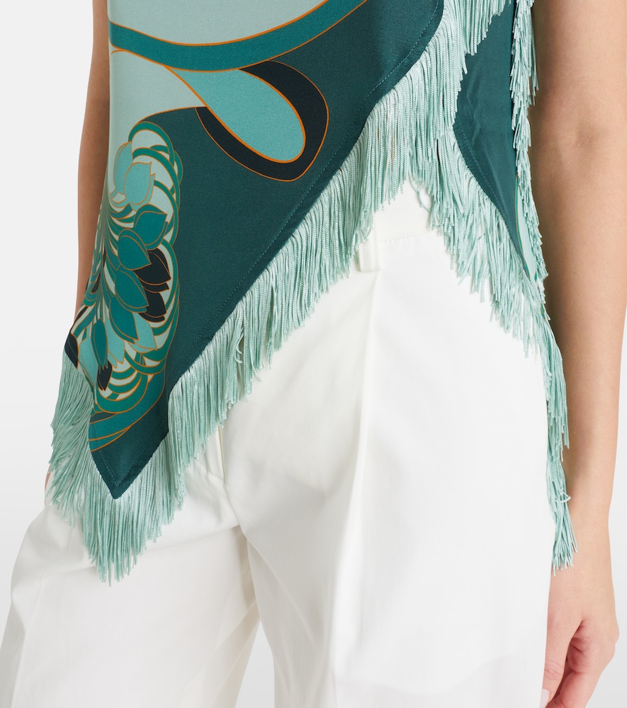  La Doublej La Doublej Top Scarf Aus Seiden-voile 