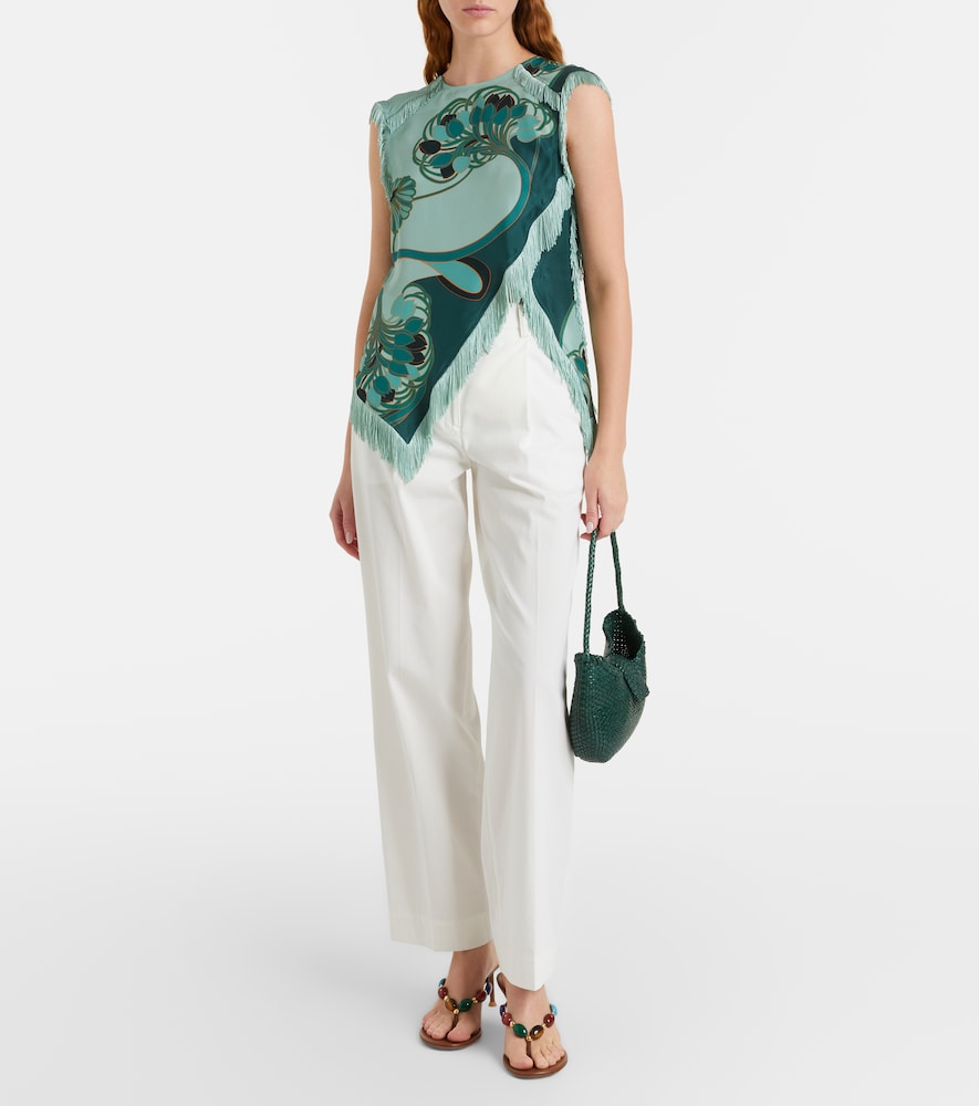  La Doublej La Doublej Top Scarf Aus Seiden-voile 