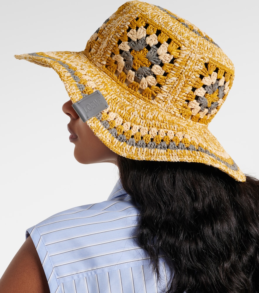 Loewe Paula's Ibiza crochet raffia bucket hat