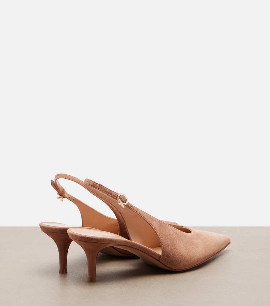 Gianvito Rossi Gianvito Rossi Robbie Suede Slingback Pumps 