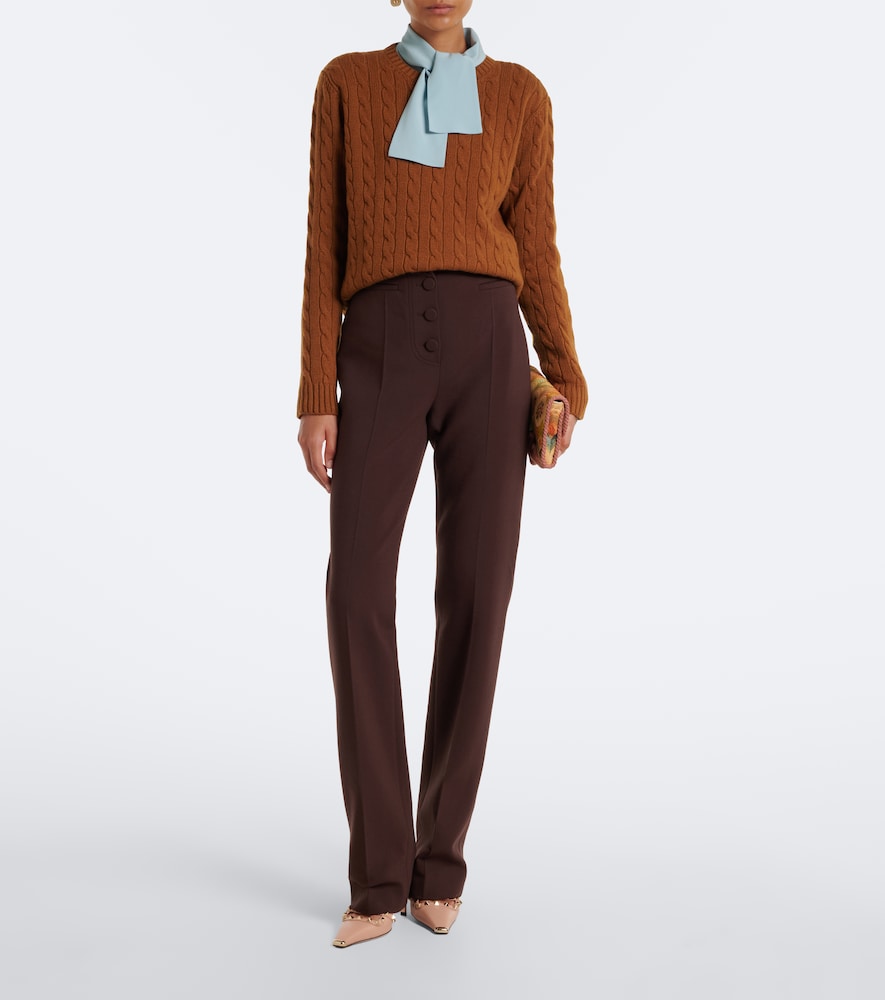 Garavani Vlogo Cable-Knit Cashmere Sweater
