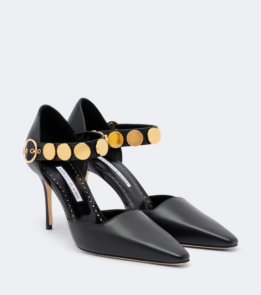 Pumps Morgana aus Leder mit Nieten