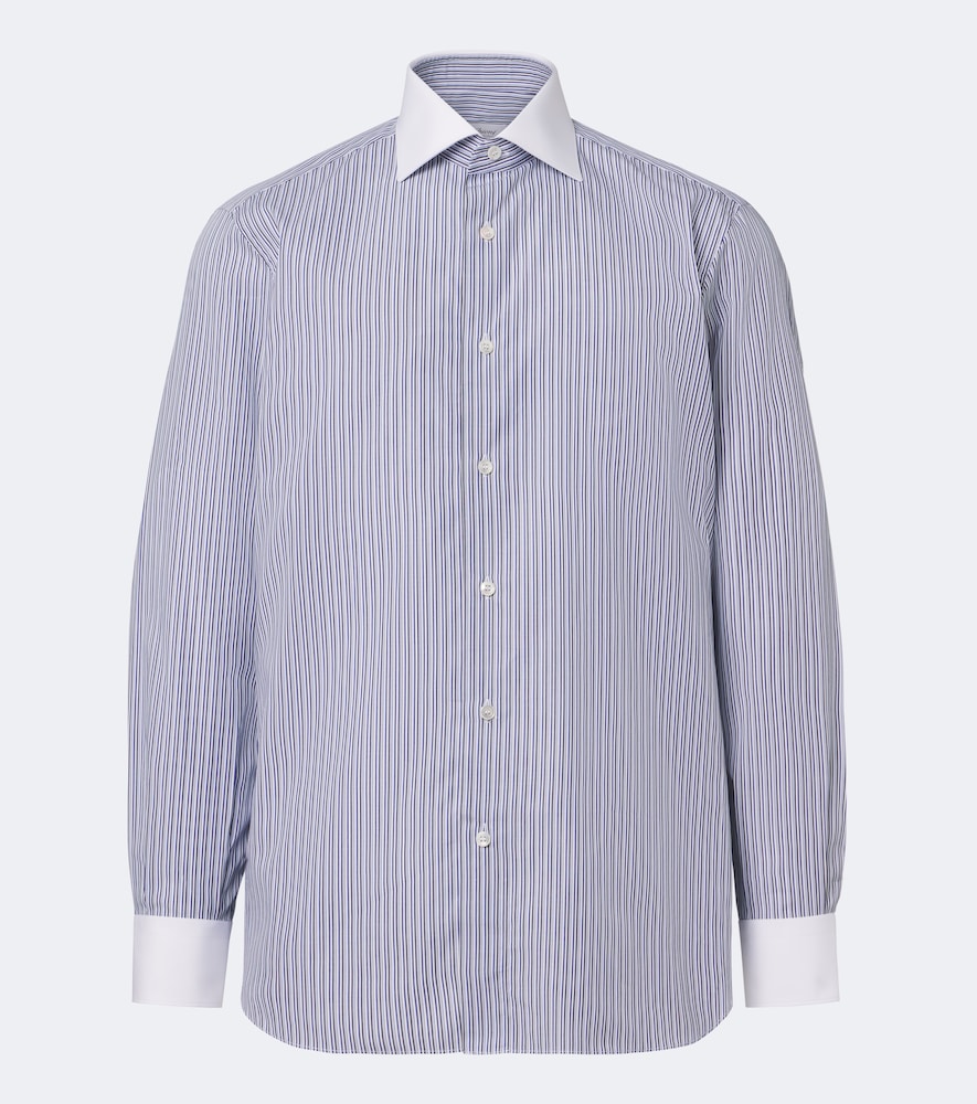 Brioni Chemise en popeline de coton rayures 690 €