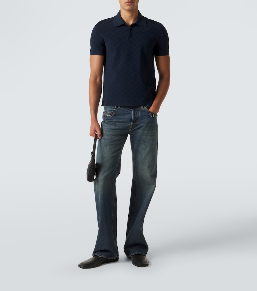  Gucci Gucci Polohemd Gg Aus Jacquard 