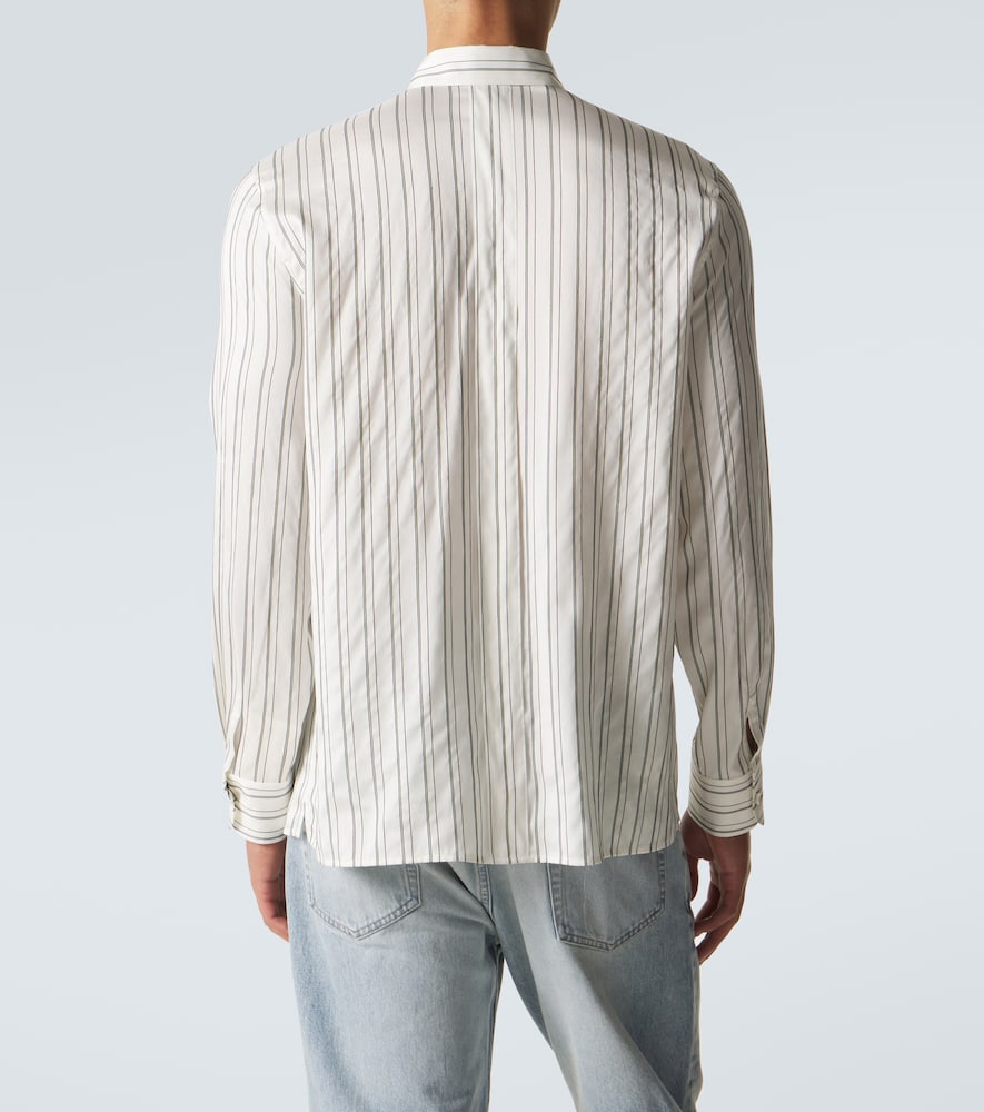  Saint Laurent Saint Laurent Striped Silk Shirt 