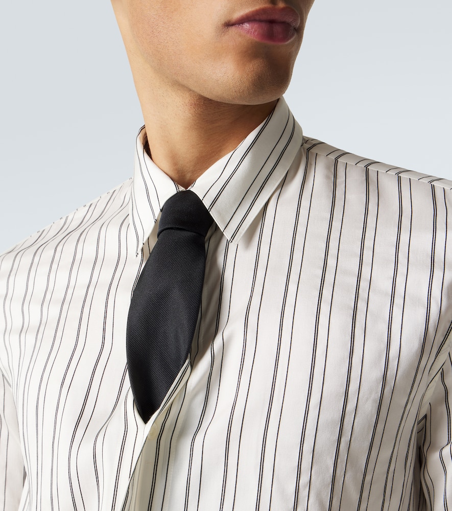  Saint Laurent Saint Laurent Striped Silk Shirt 