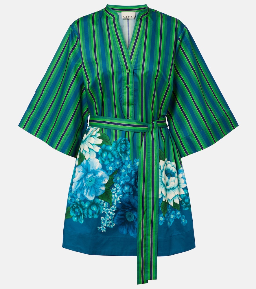 Alemais Alémais Margo belted printed cotton shirt dress