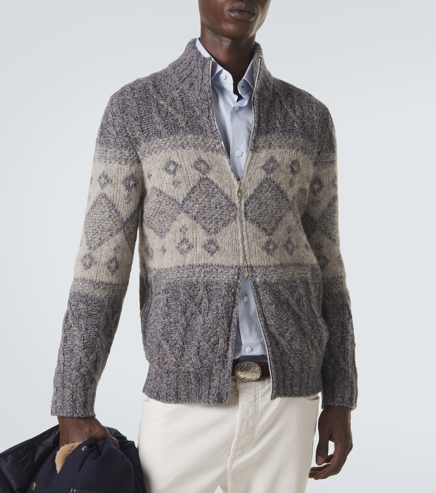Fair Isle Wool, Silk, And Cashmere Cardigan